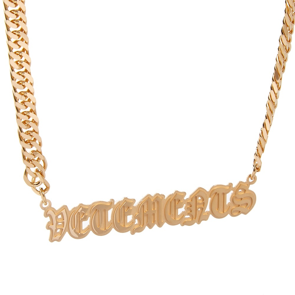 VETEMENTS Gothic Logo Necklace - 2