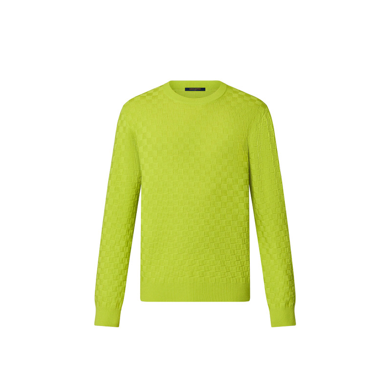 Damier Wool Long-Sleeved Crewneck 1
