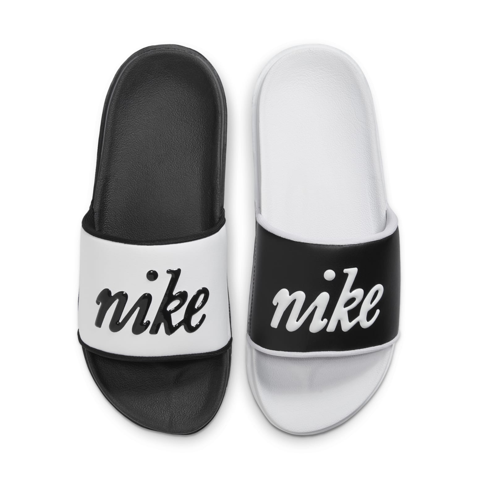 (WMNS) Nike Offcourt Slides 'White Black Mismatched' FQ7646-100 - 4