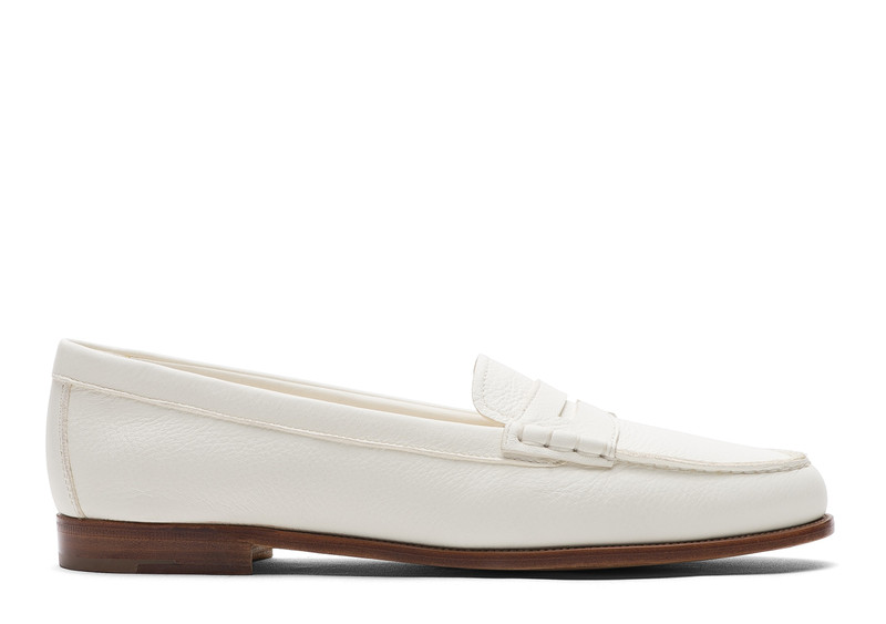Kara 2 Deerskin Loafer Ivory 1