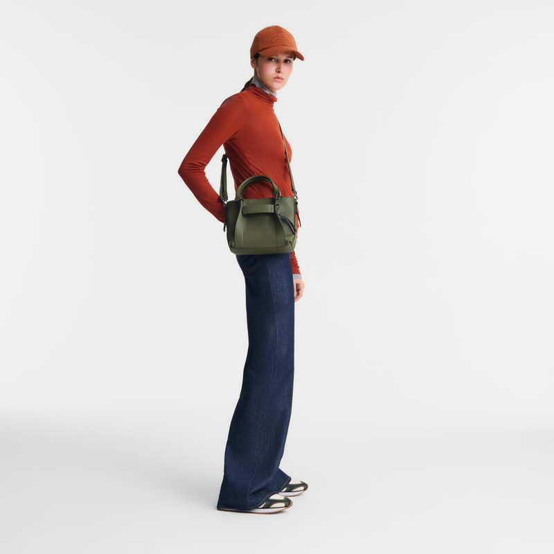 Longchamp Longchamp 3D S Handbag Khaki - Leather outlook