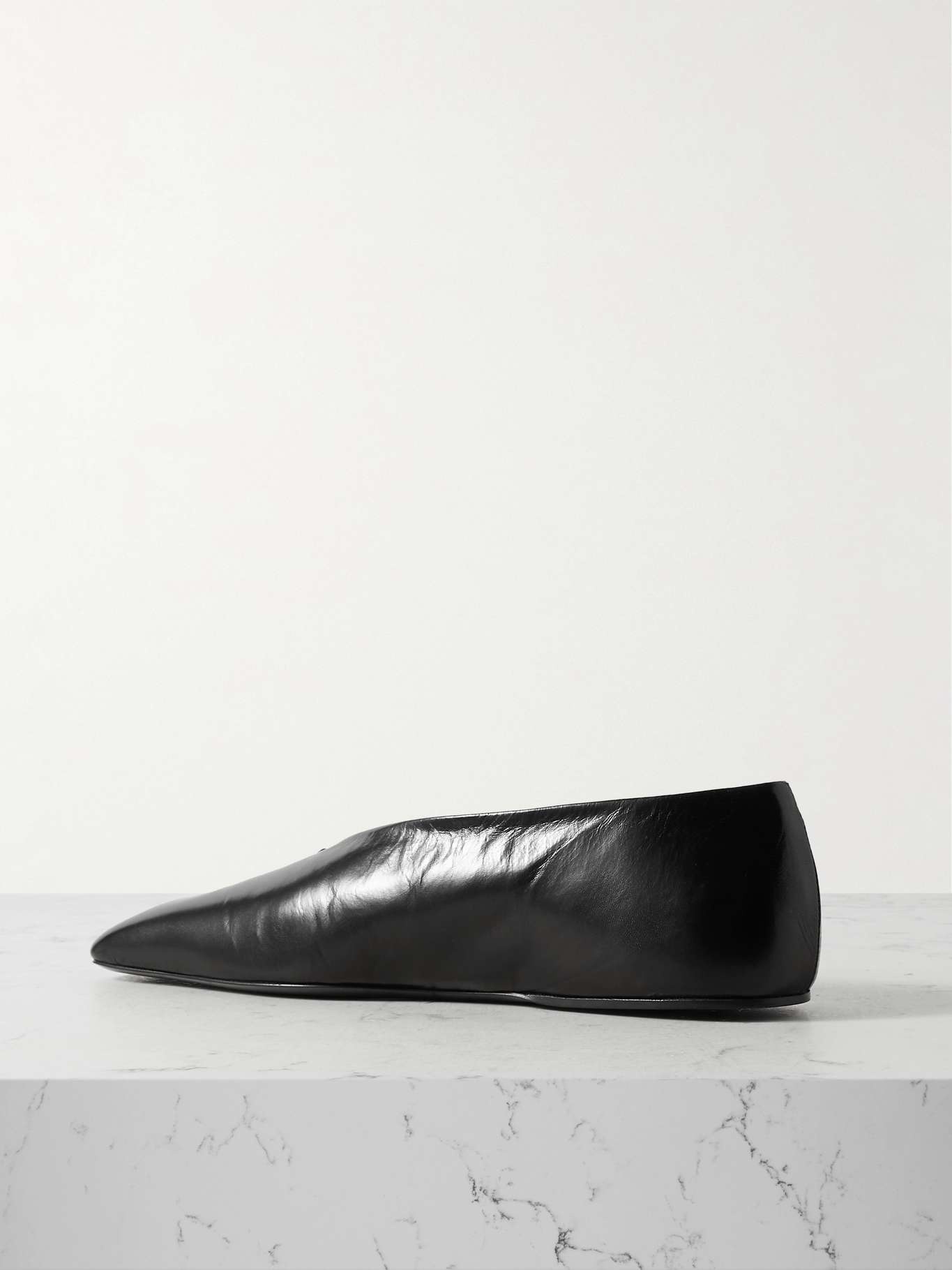 Embellished leather ballet flats - 3