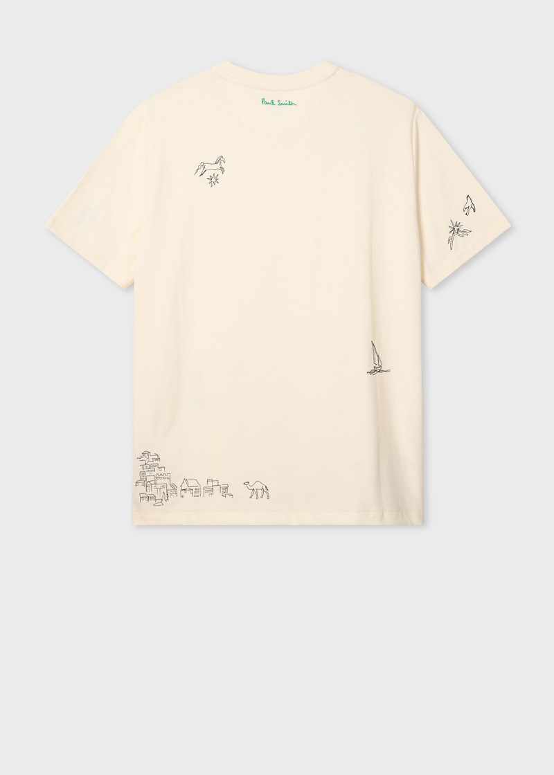Paul Smith Ecru Embroidered T-Shirt outlook