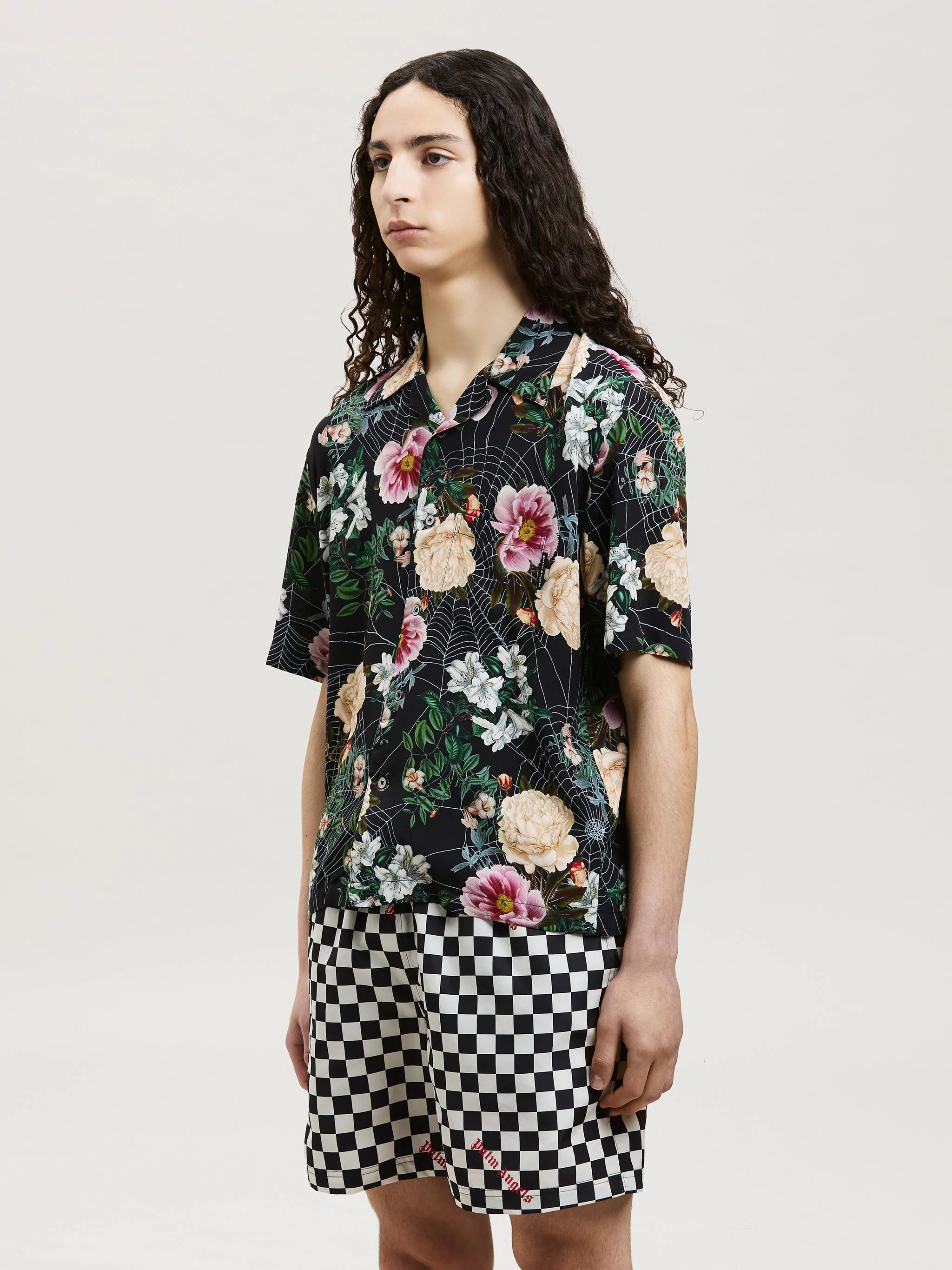 FLOWERS PRINT BOWLING SHIRT - 4