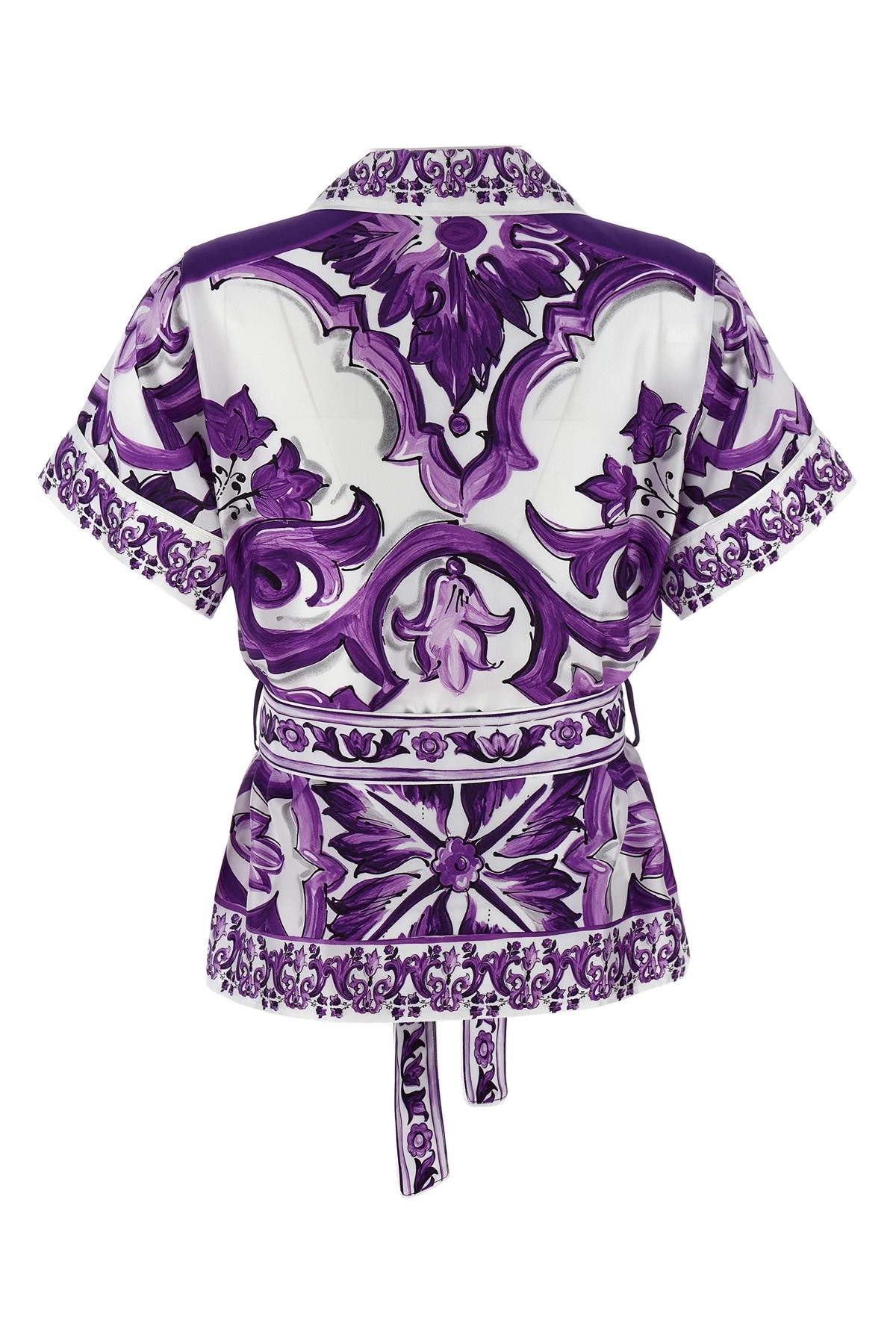 'Maiolica' print pajama shirt - 3