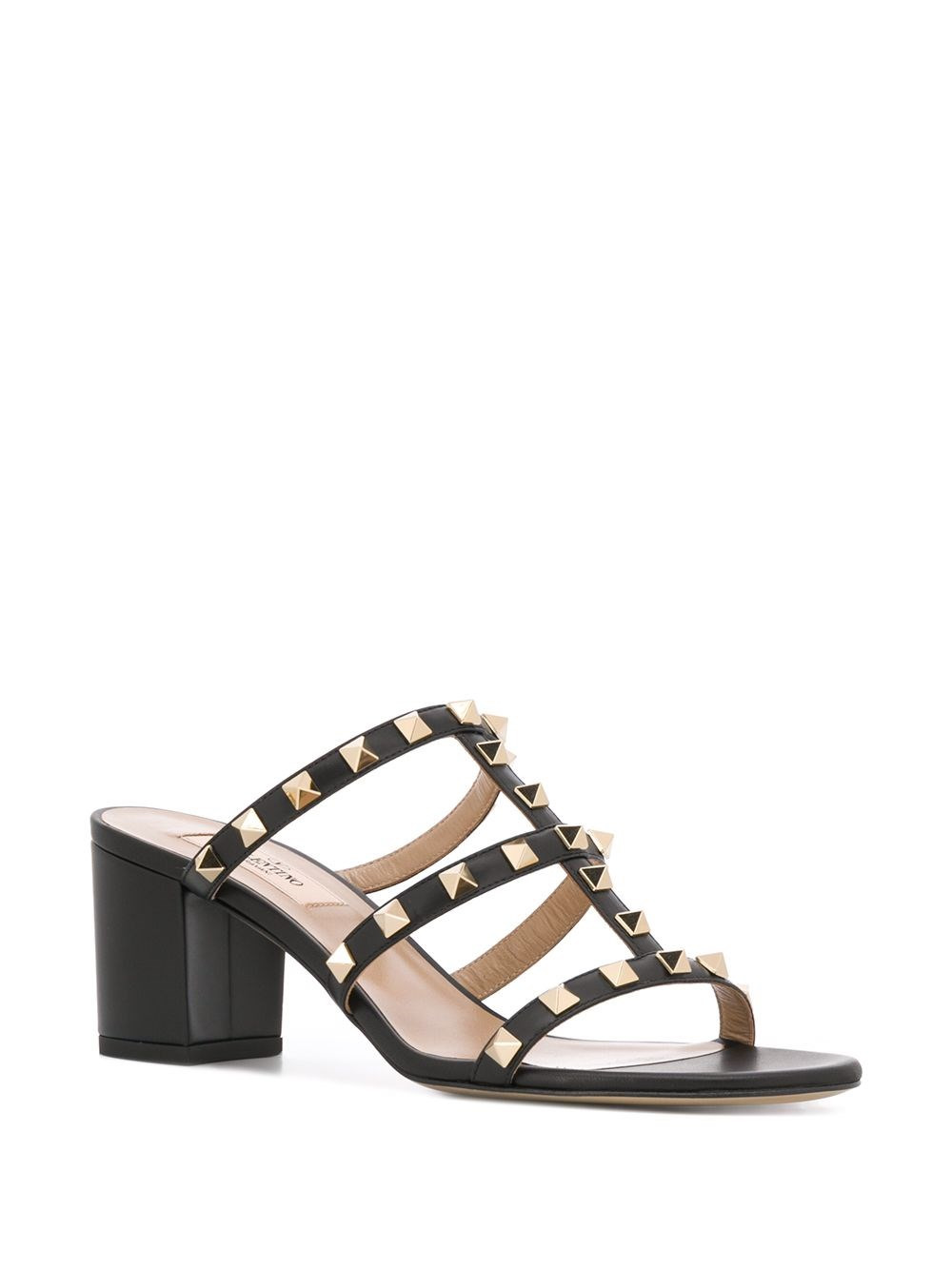 Rockstud leather sandals - 4