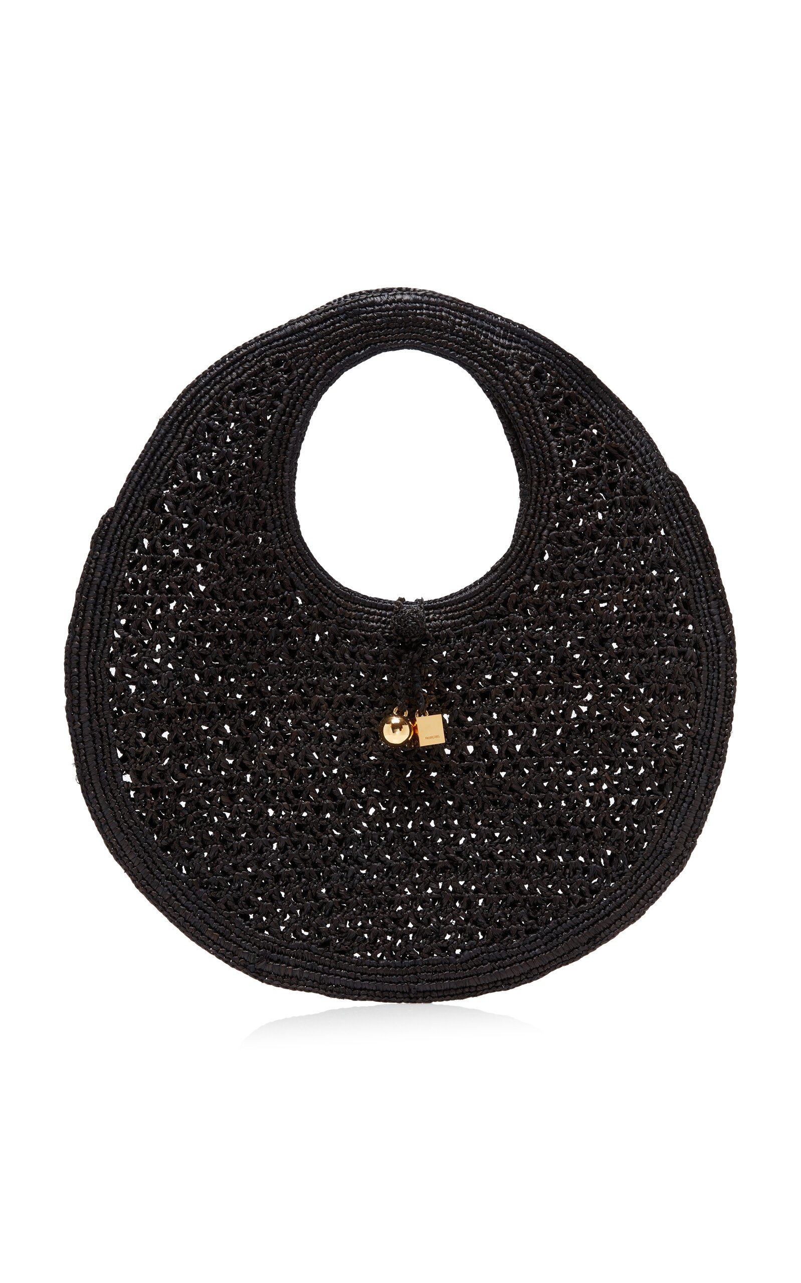 Raffia Tote Bag black - 1