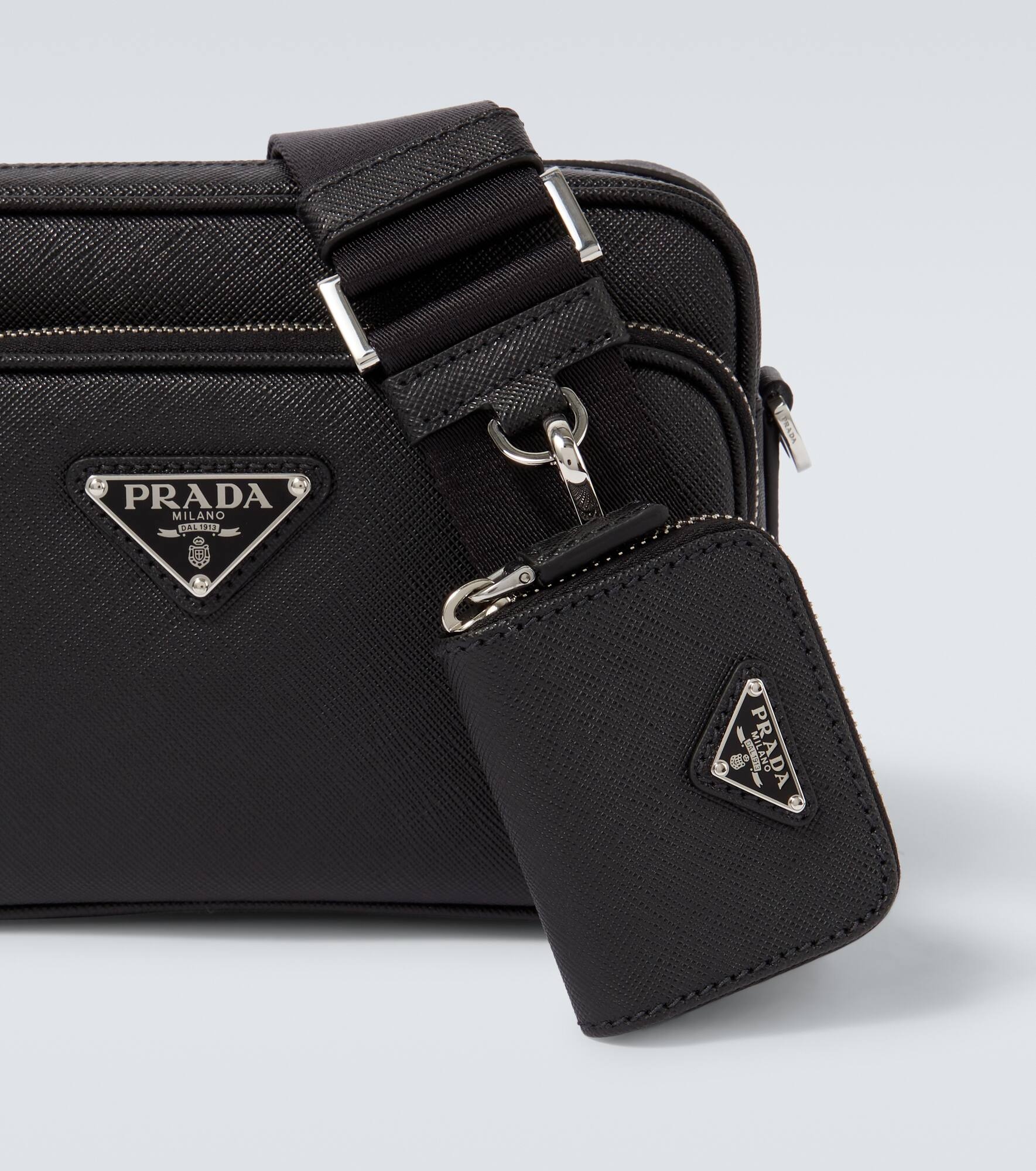 Saffiano leather shoulder bag - 6