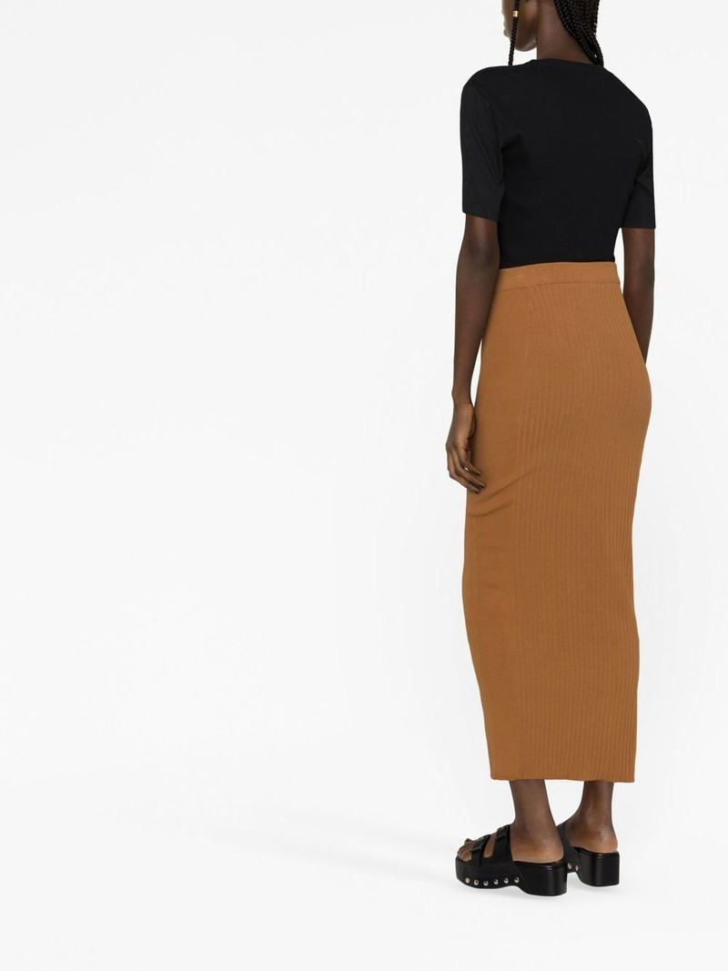 ribbed cotton-blend midi skirt 4