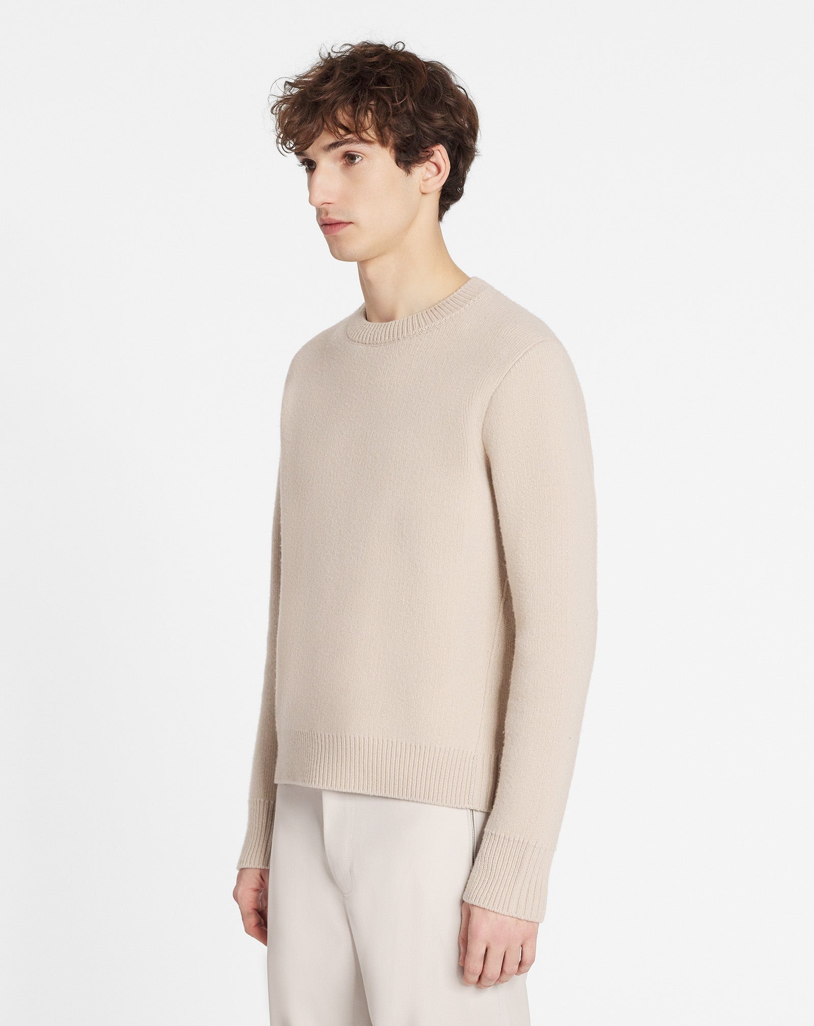 WOOL AND CASHMERE CREWNECK SWEATER - 3