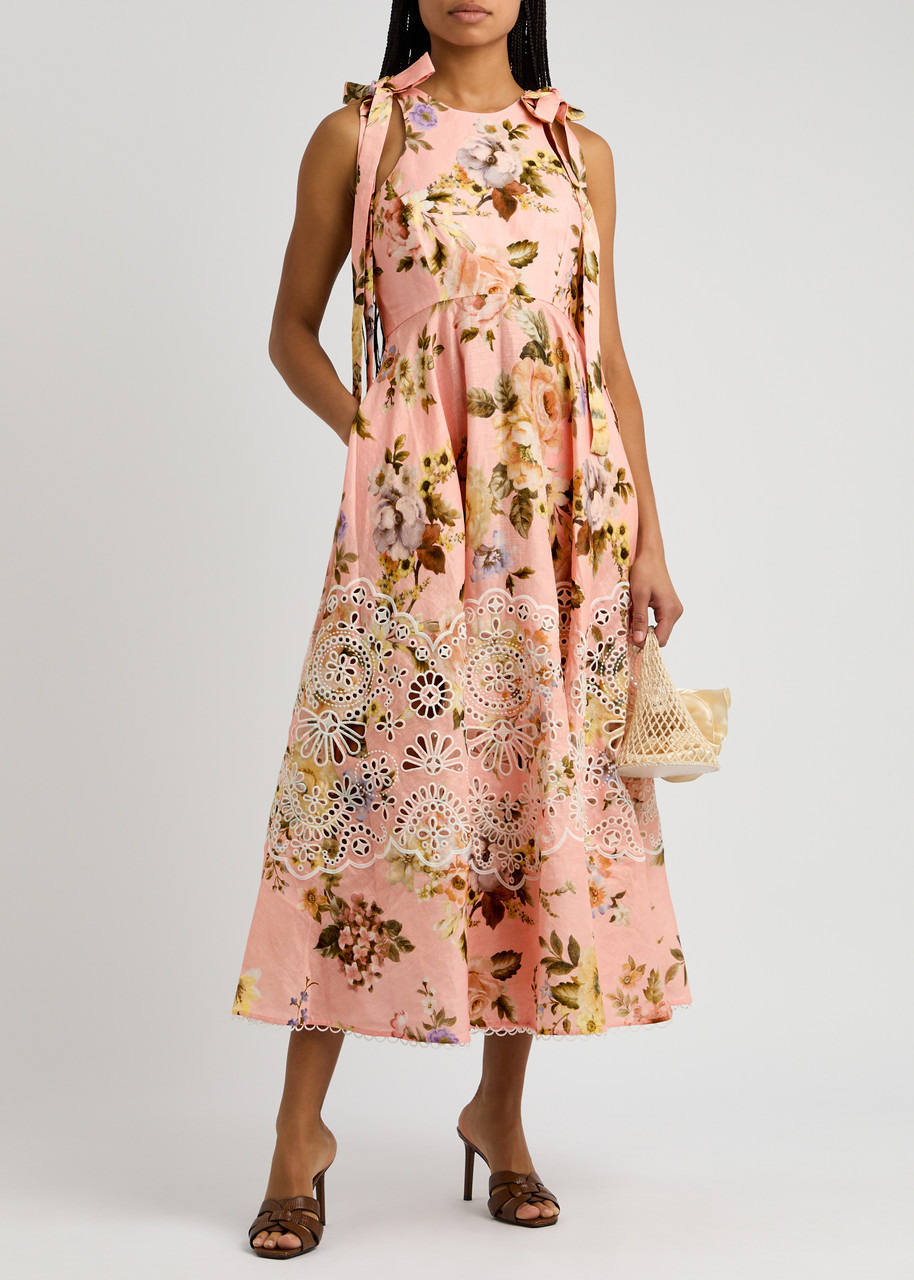 Zimmermann Acacia Floral-print Linen Midi Dress - 4