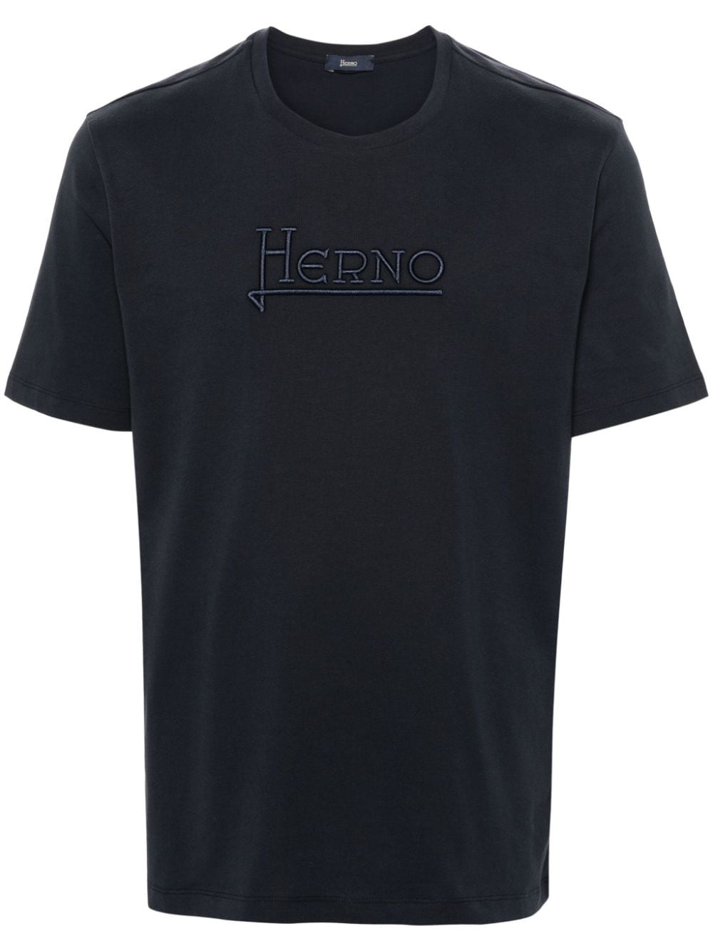 logo-embroidered cotton T-shirt - 1