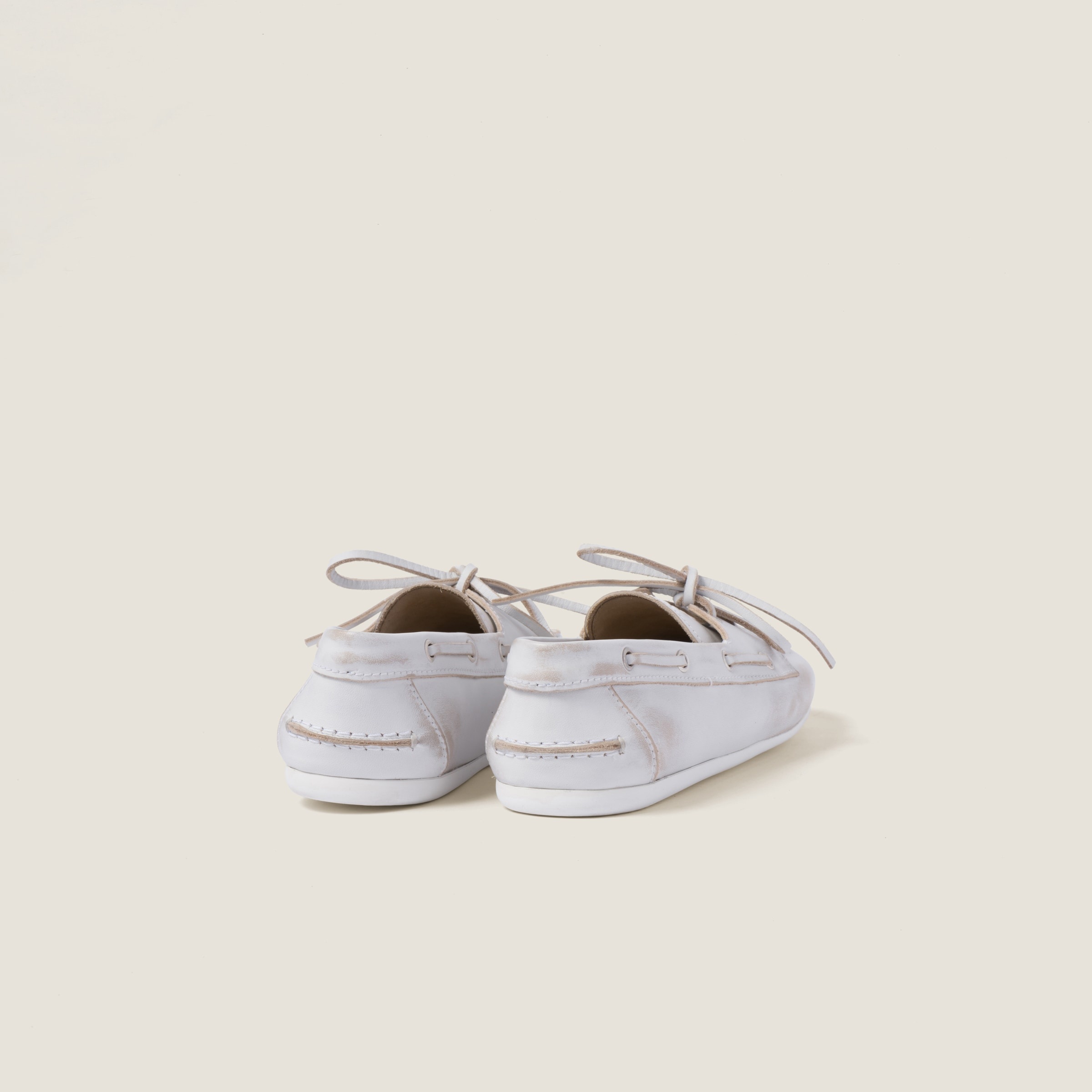 Unlined bleached leather loafers - 3
