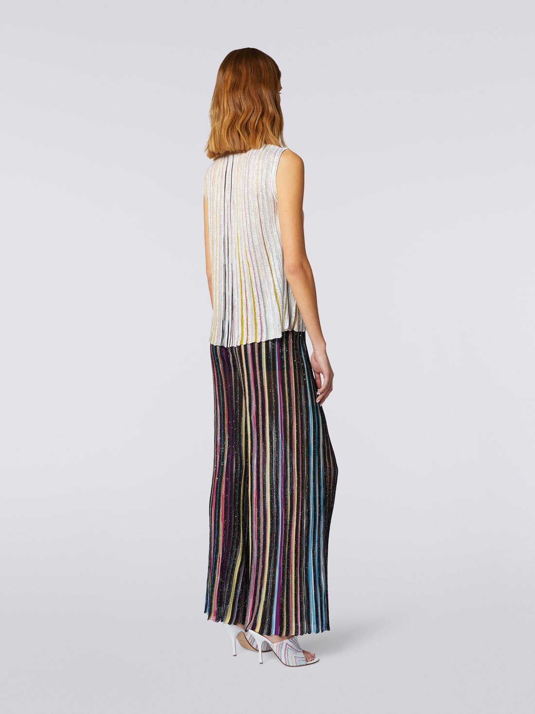 Cotton sleeveless top with sequins - 4