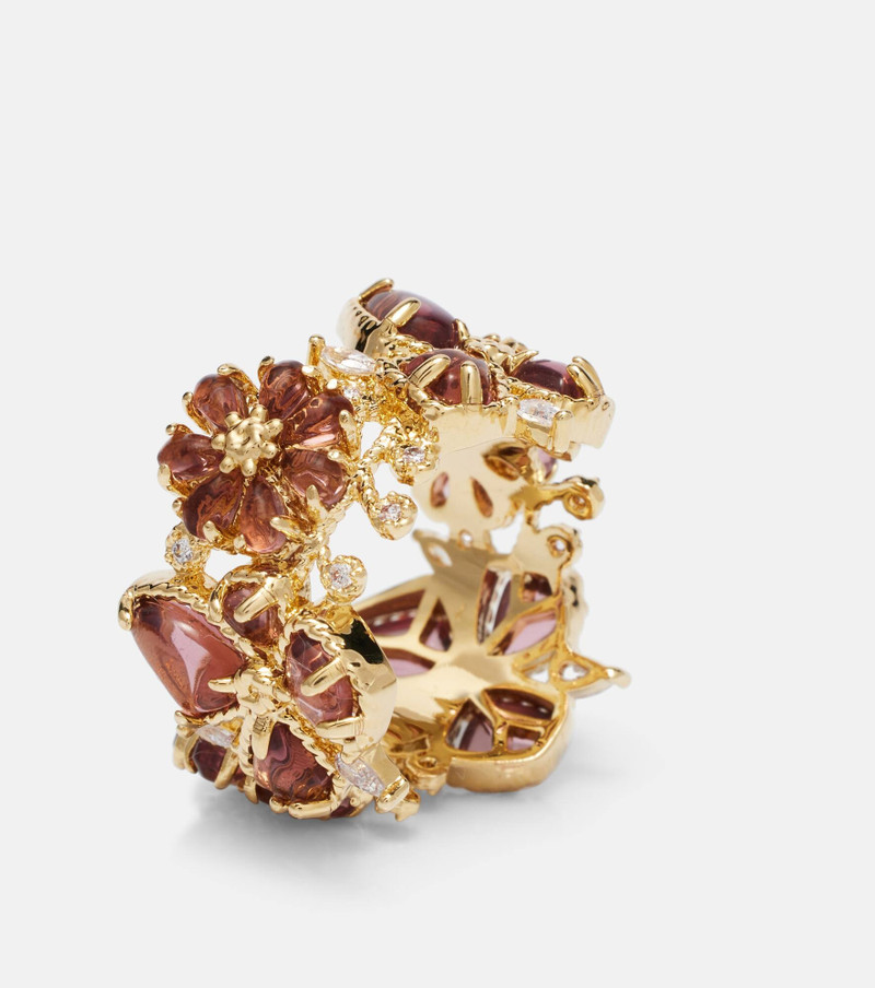 Zimmermann Bloom gold-plated embellished ring outlook