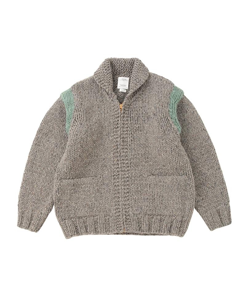 visvim COWICHAN HAND KNIT GREY | REVERSIBLE