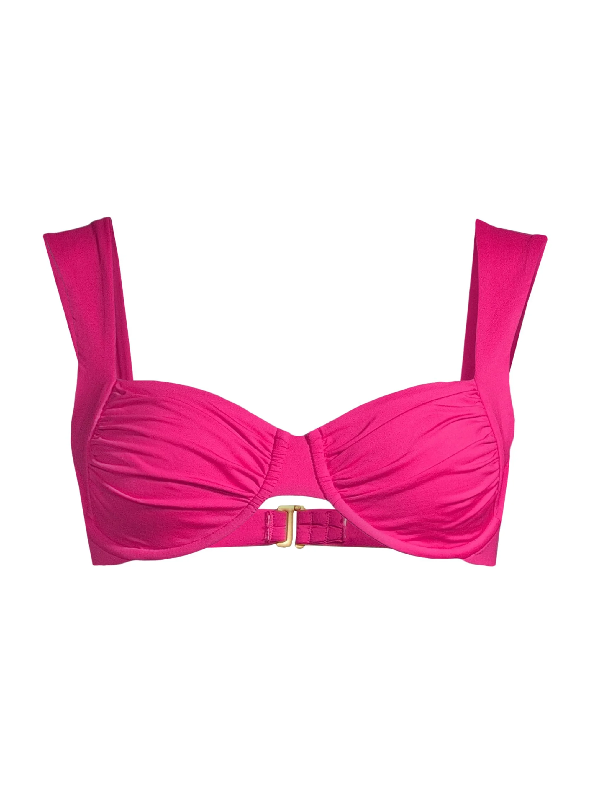 L*Space Women's Stella Ruched Bikini Top - Bougainvillea - 1