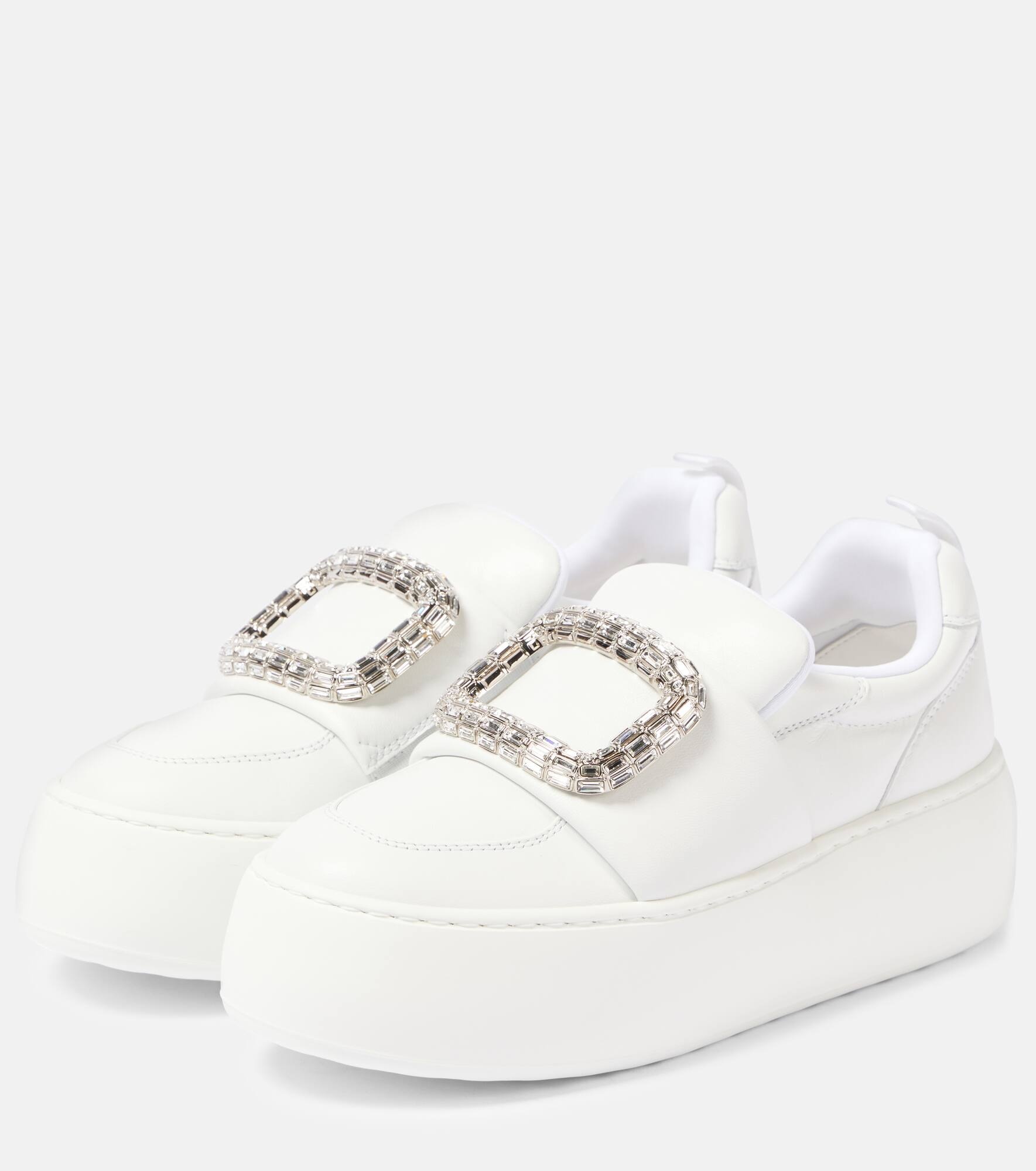 Viv' Up embellished leather sneakers - 4