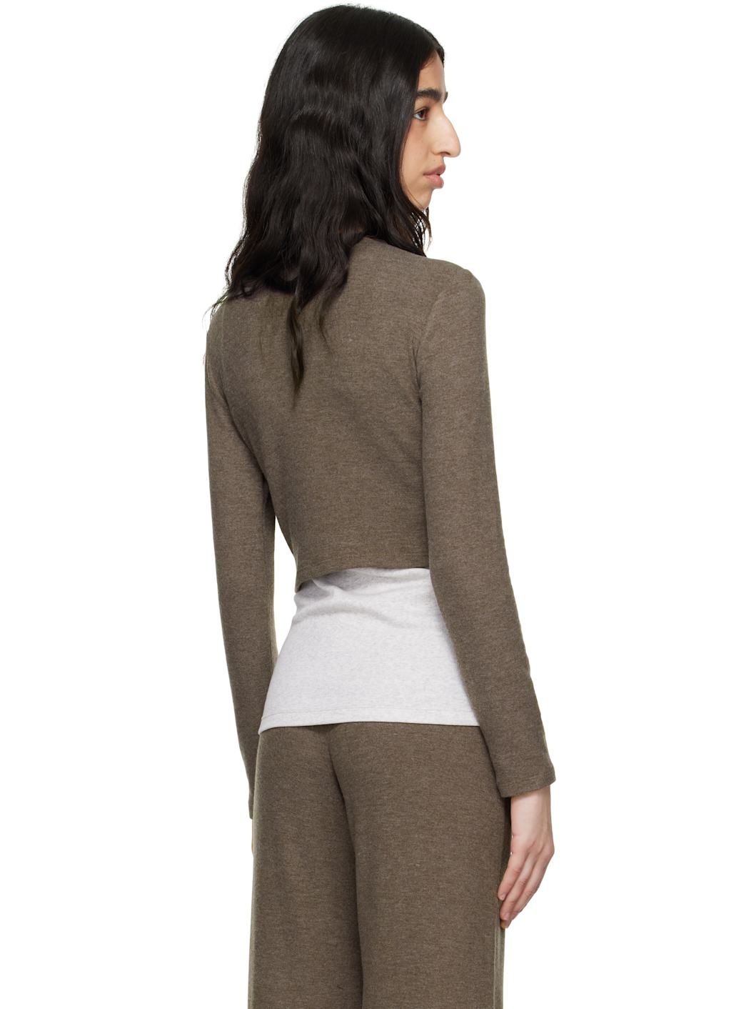 Brown Lauren Crop II Cardigan - 3