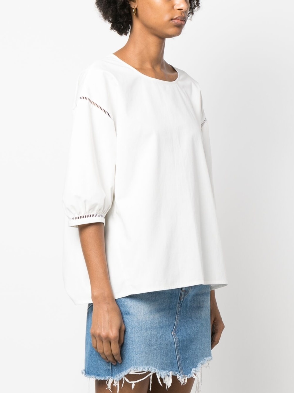 Georgia openwork cotton blouse - 3