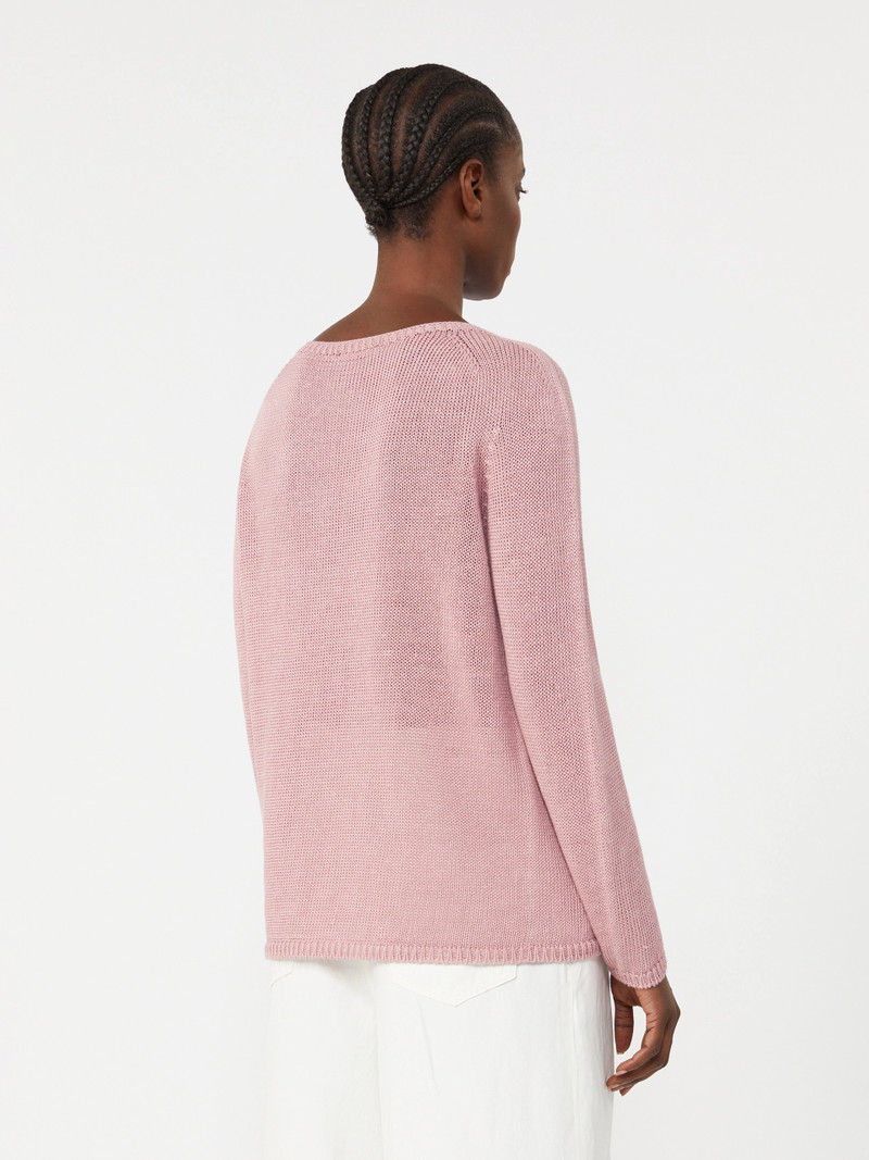 GIOLINO Linen yarn basic sweater - ANTIQUE ROSE 4