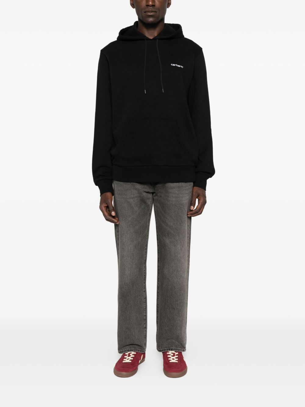 logo-embroidery hoodie - 2