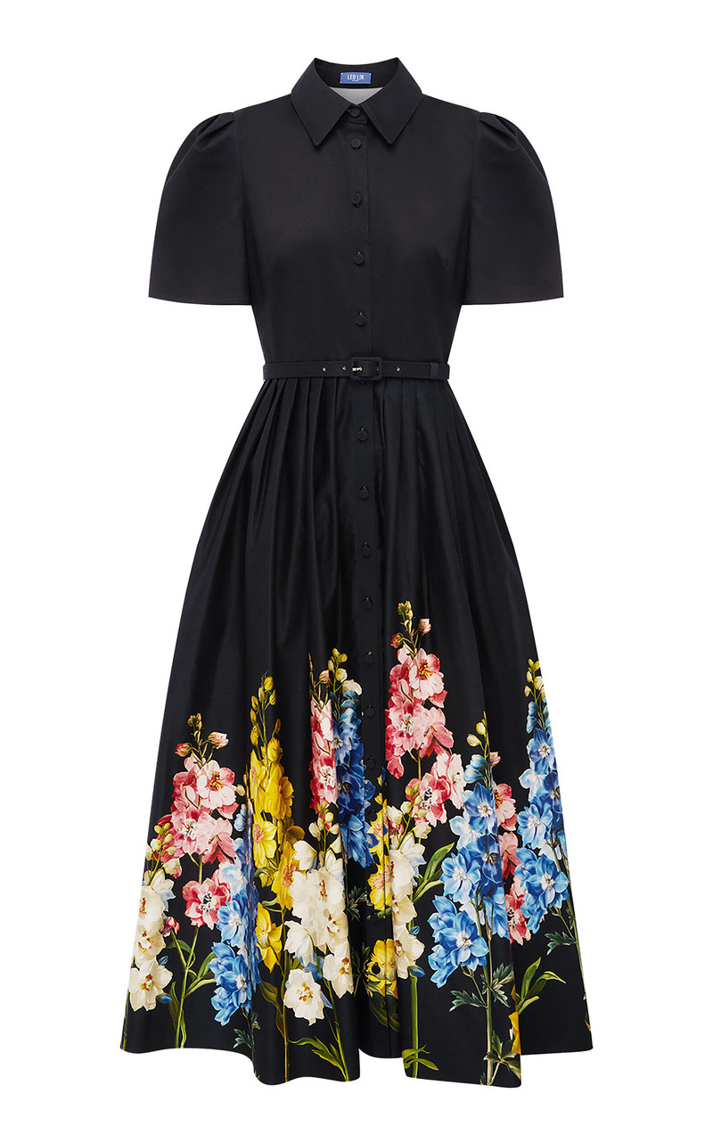 Bianca Cotton Midi Dress black 1