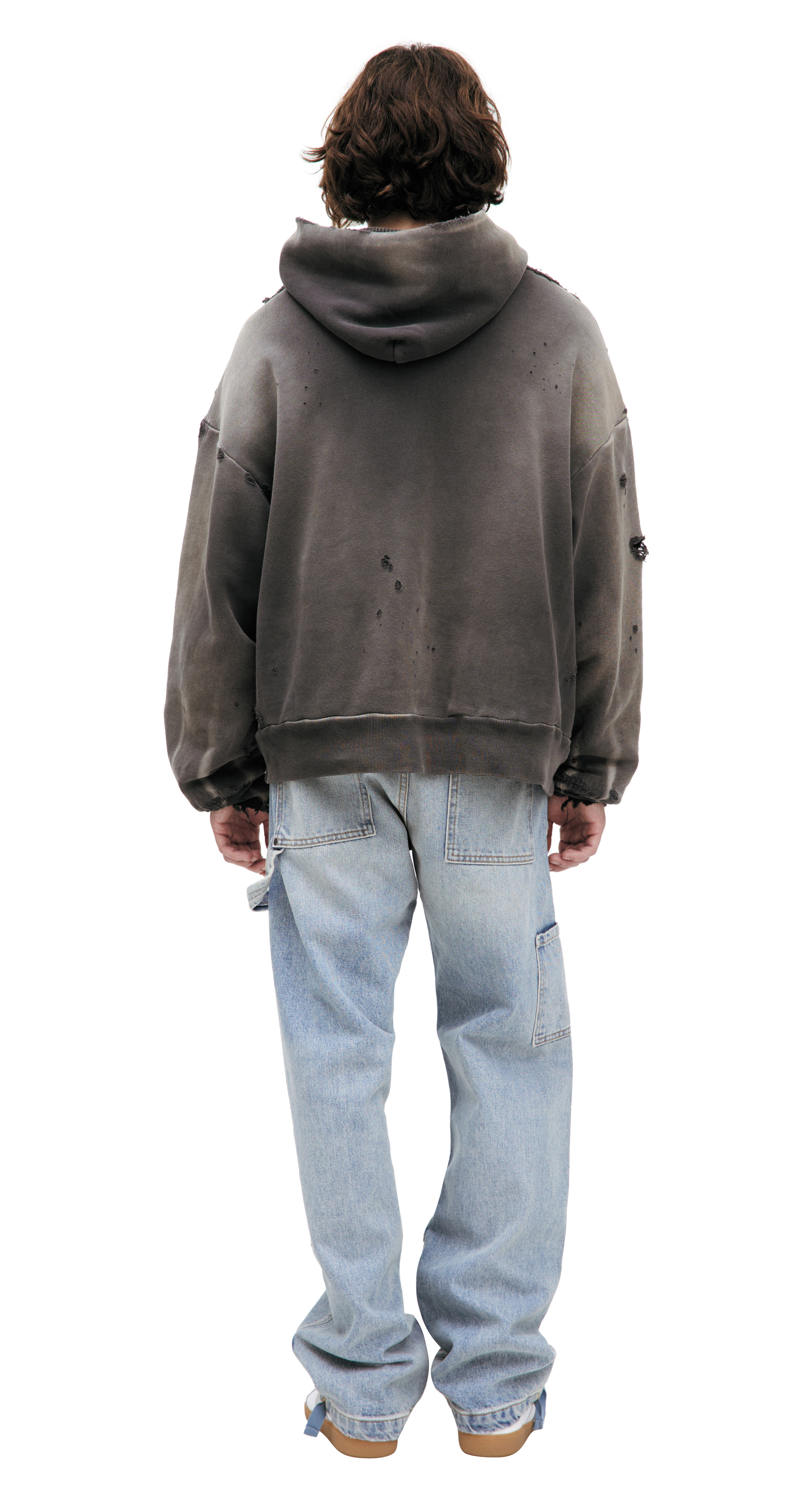 GREY LOGO HOODIE - 3