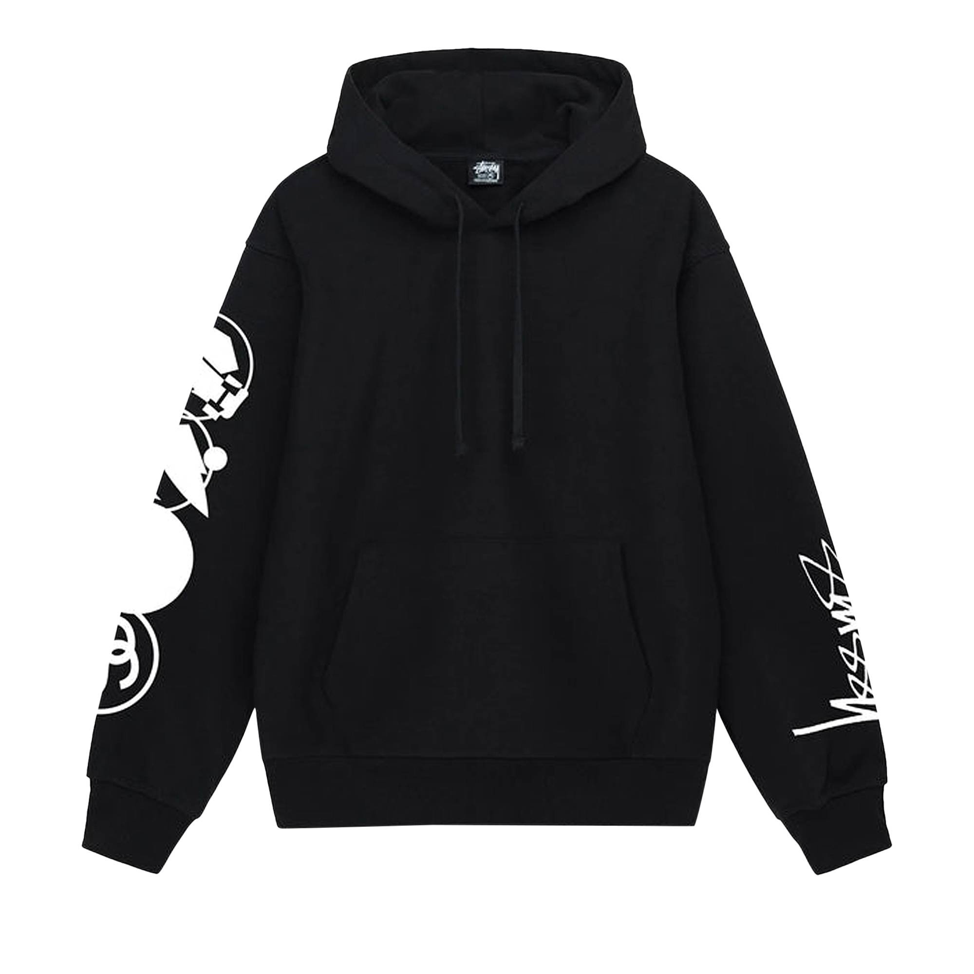 Stussy Stacked Pigment Dyed Hoodie 'Black' - 1