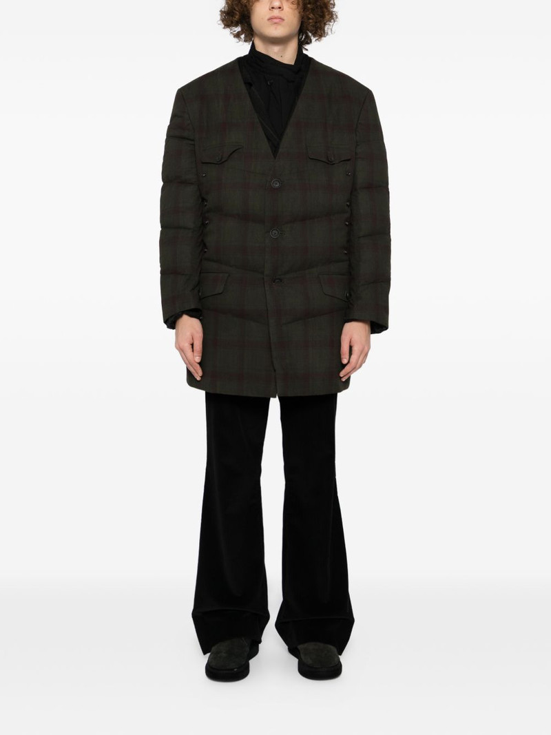 Yohji Yamamoto Madras-check blazer outlook