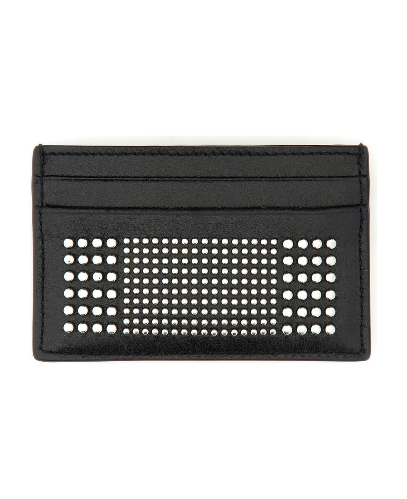 Leather Card Holder With Studs - 2