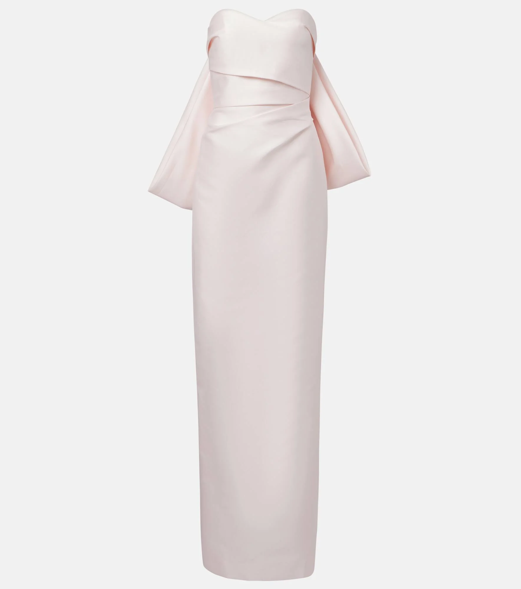 Bow-detail satin gown - 1