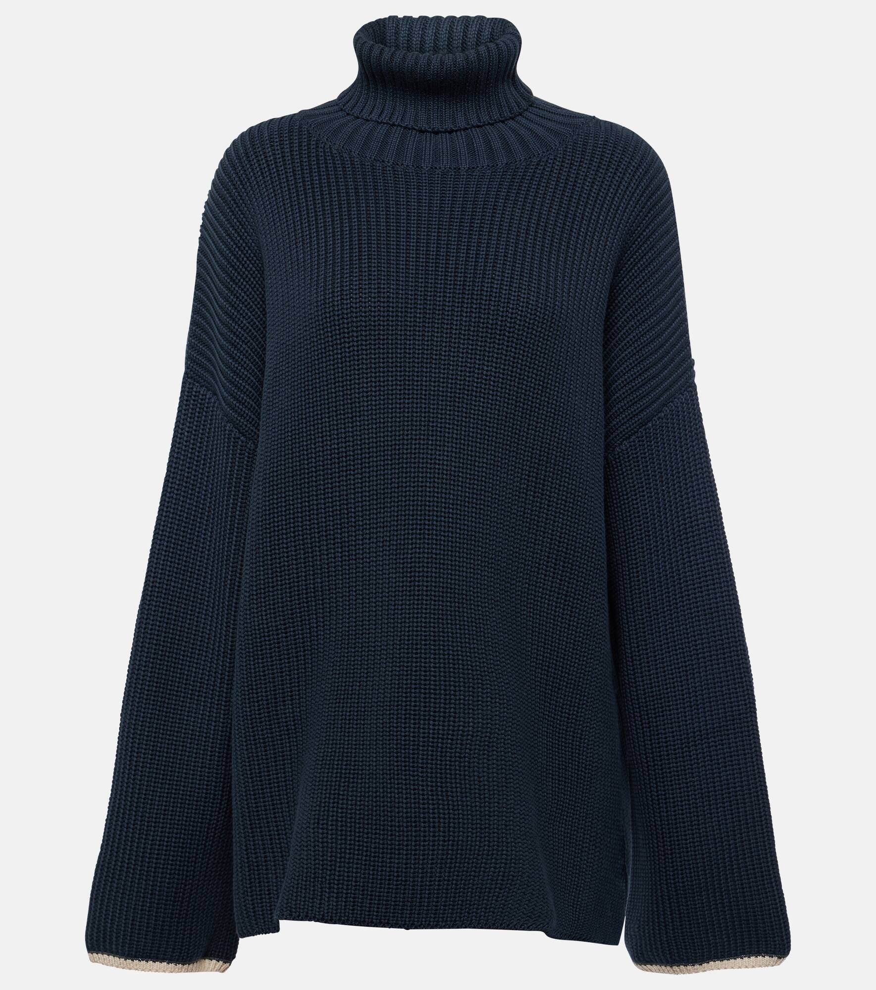 Cotton turtleneck sweater - 1