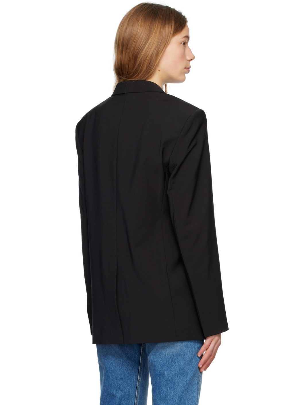 Black Asymmetrical Blazer - 3