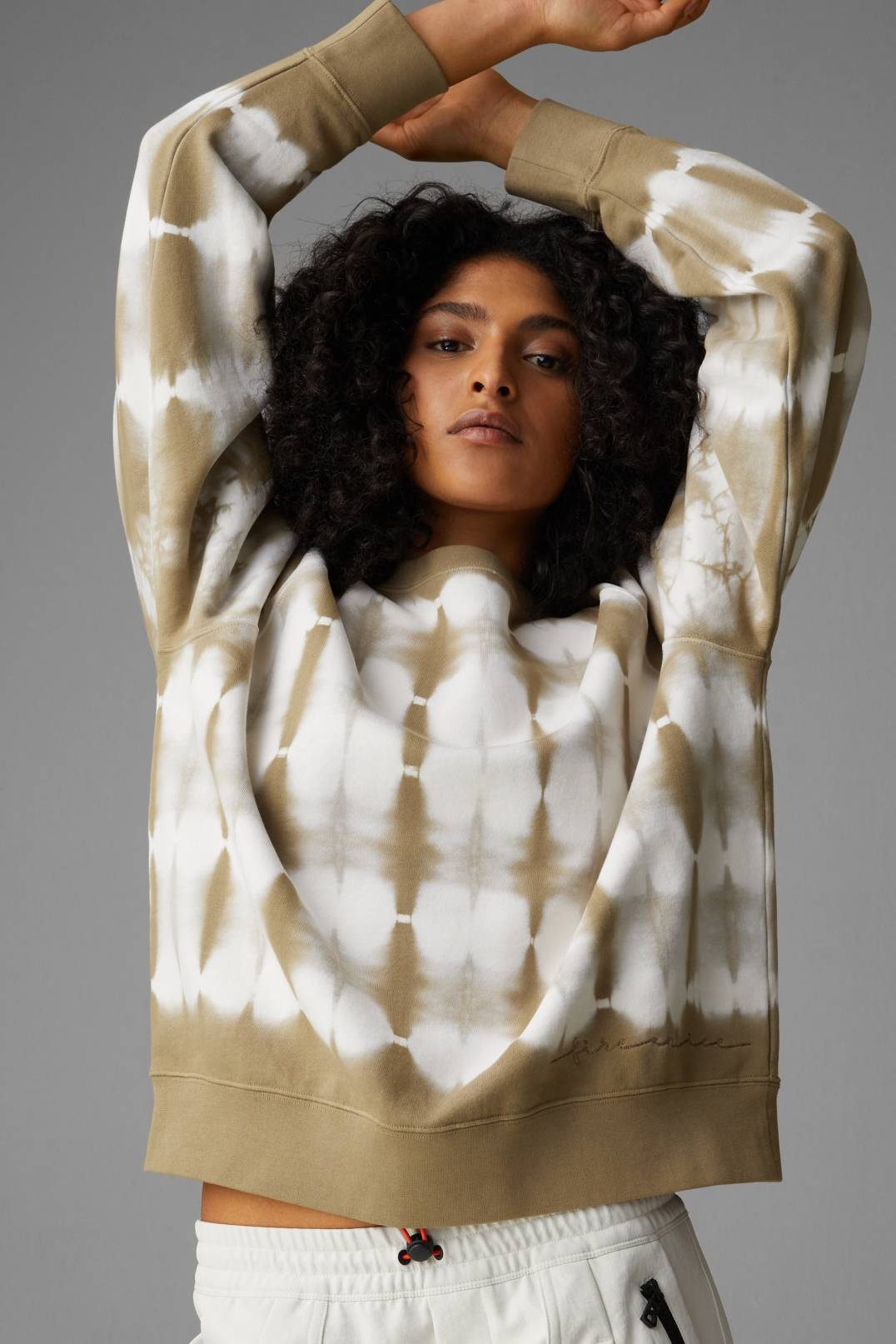 RAMIRA SWEATSHIRT IN CARAMEL/WHITE - 2