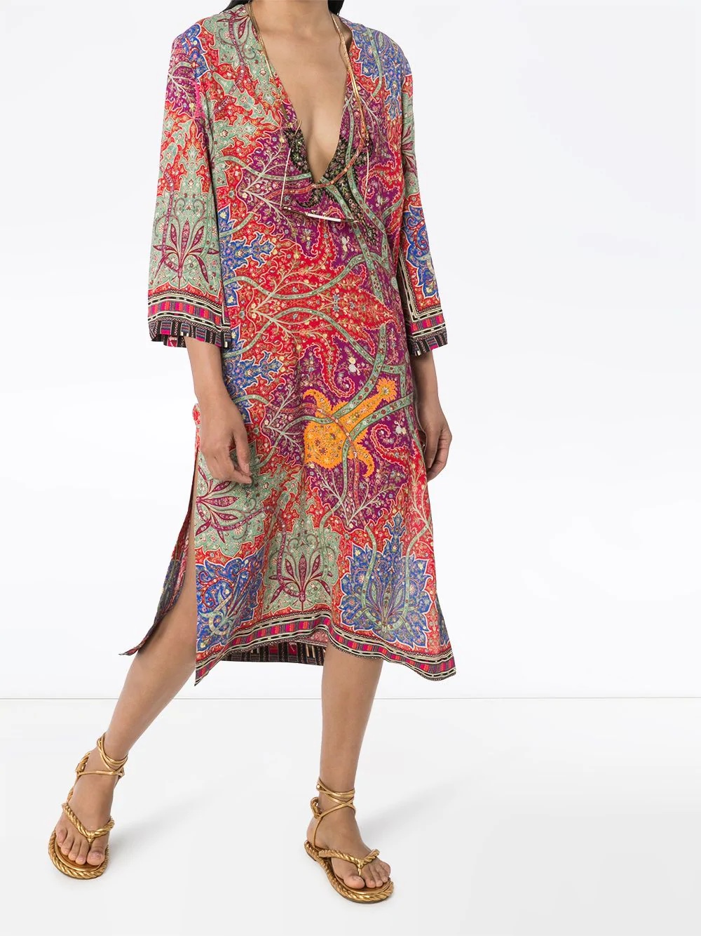 paisley-print tunic dress - 2