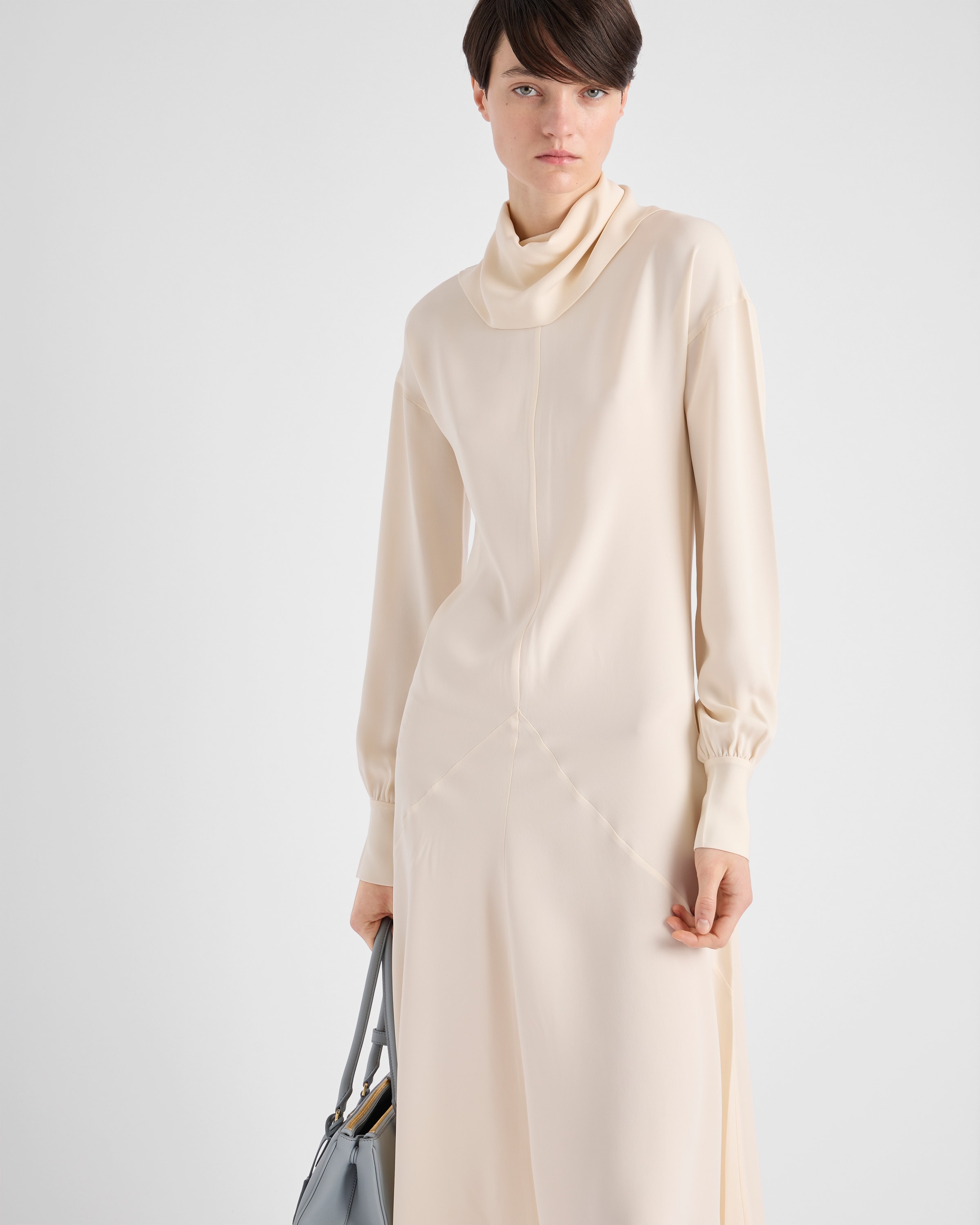Silk broadcloth midi-dress - 3
