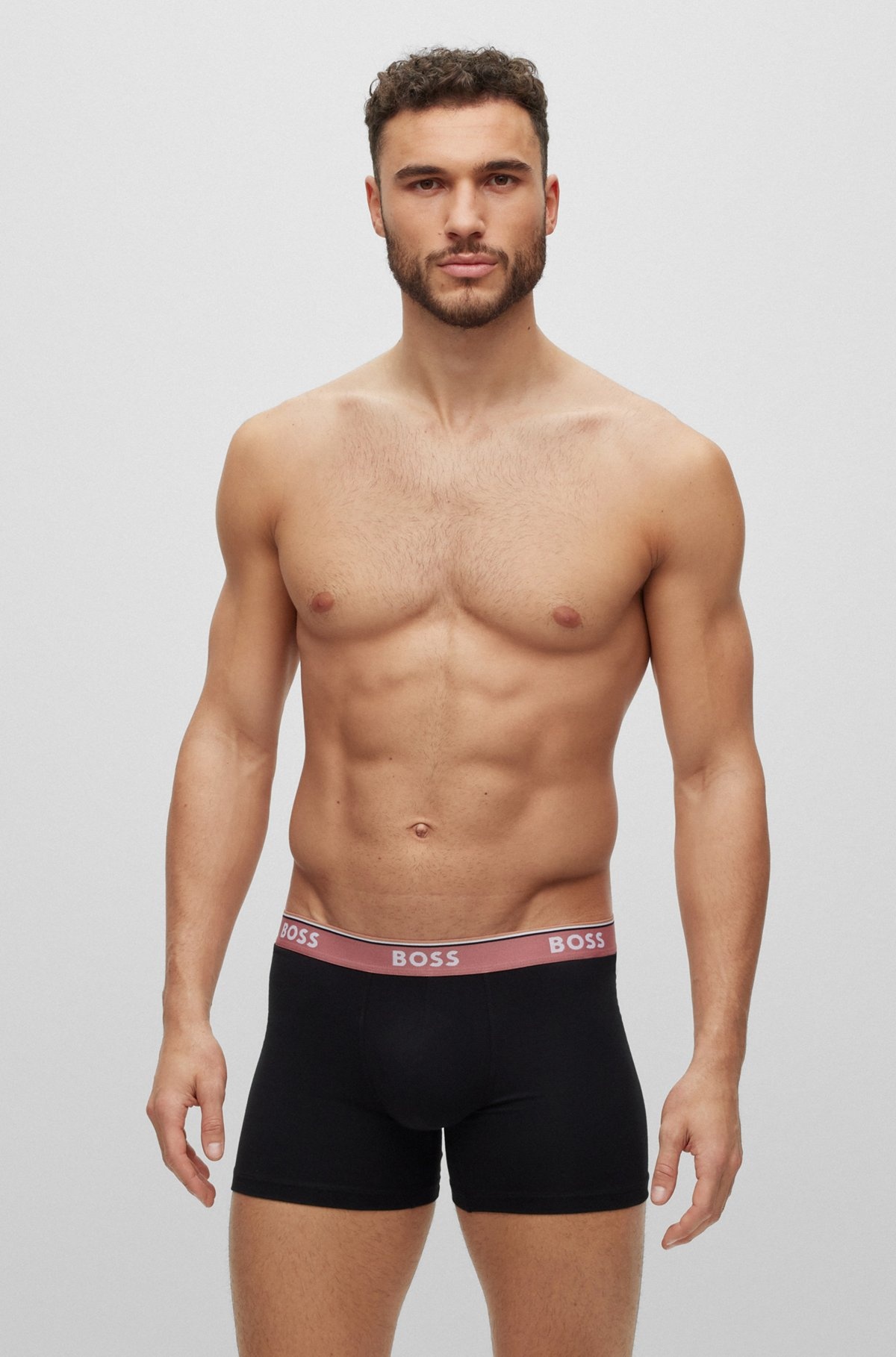 THREE-PACK OF BOXER BRIEFS WITH LOGO WAISTBANDS - 2