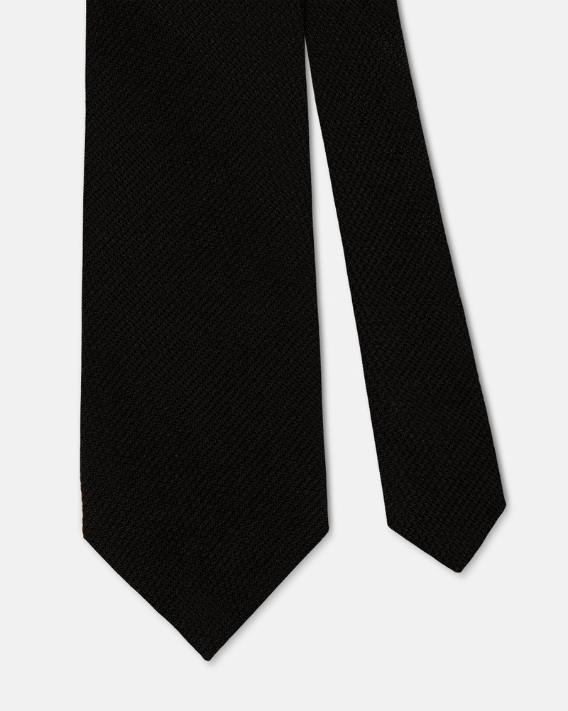 J. PRESS MADE-IN-ENGLAND SOLID BLACK GRENADINE TIE outlook