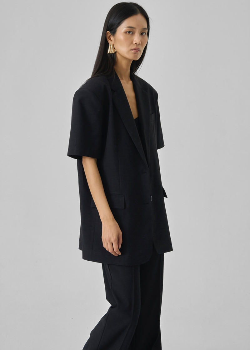 Maisie Short Sleeve Blazer - Black 13