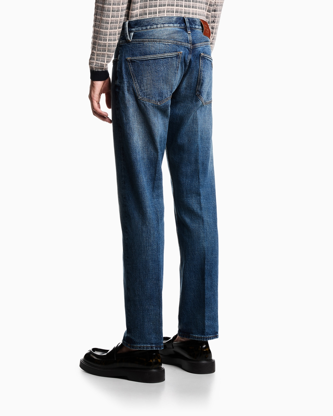J41 STRAIGHT-FIT VINTAGE JEANS IN EMPORIO ARMANI LAB DENIM - 3