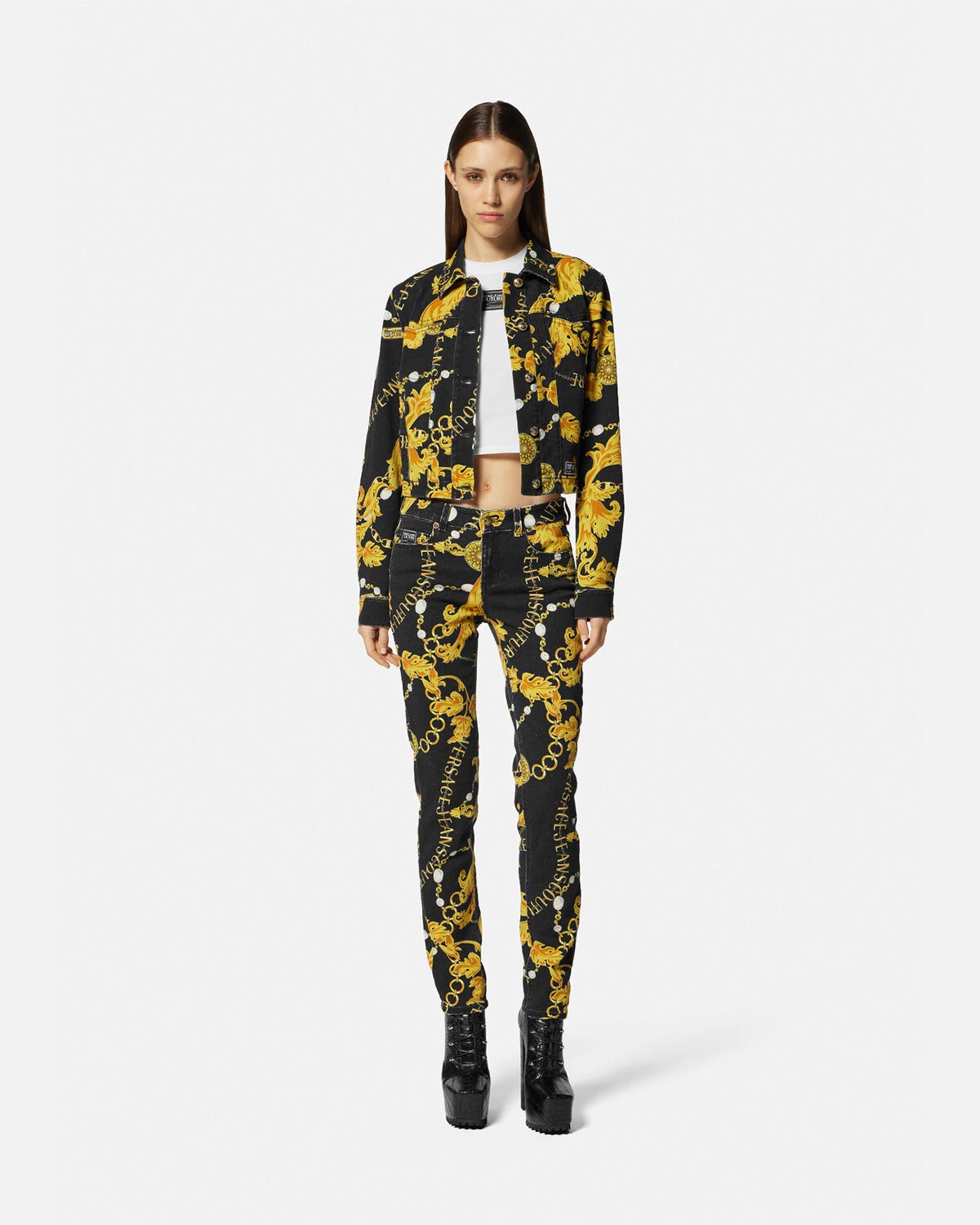 Chain Couture Skinny Jeans - 2