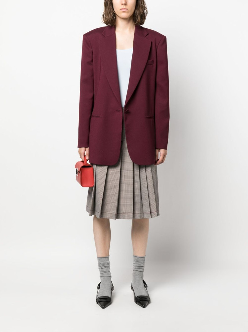 Marni check-print pleated midi skirt outlook