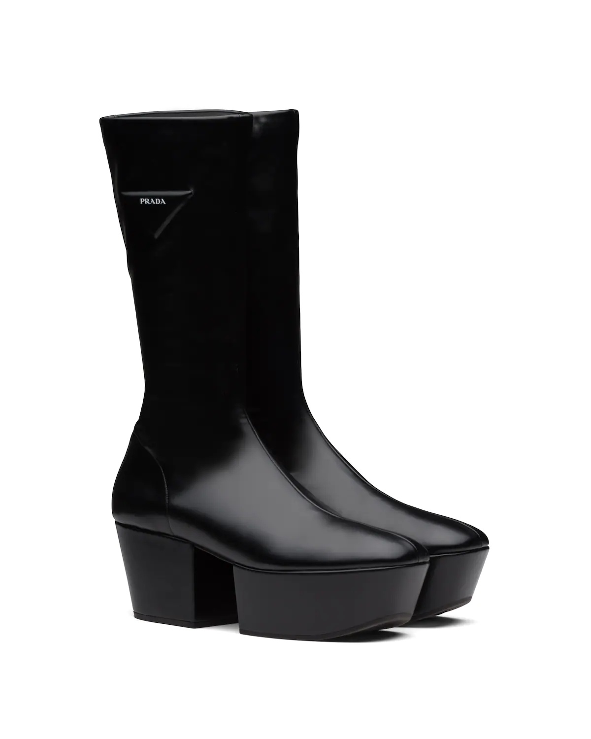 Technical nappa leather platform boots - 1