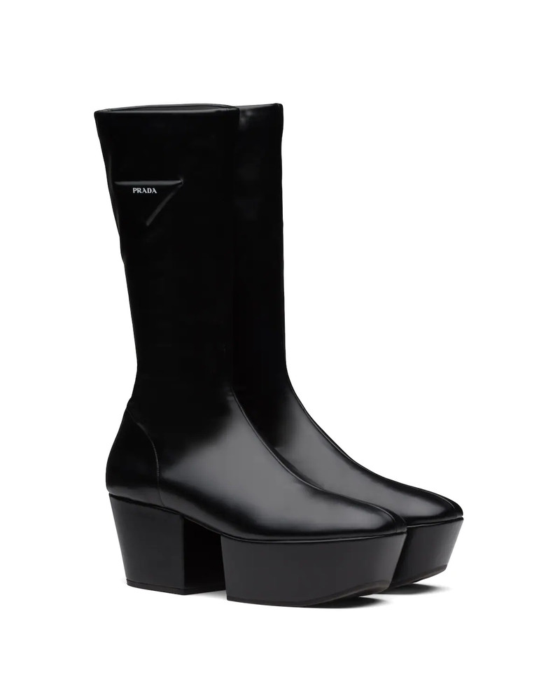 Technical nappa leather platform boots 1