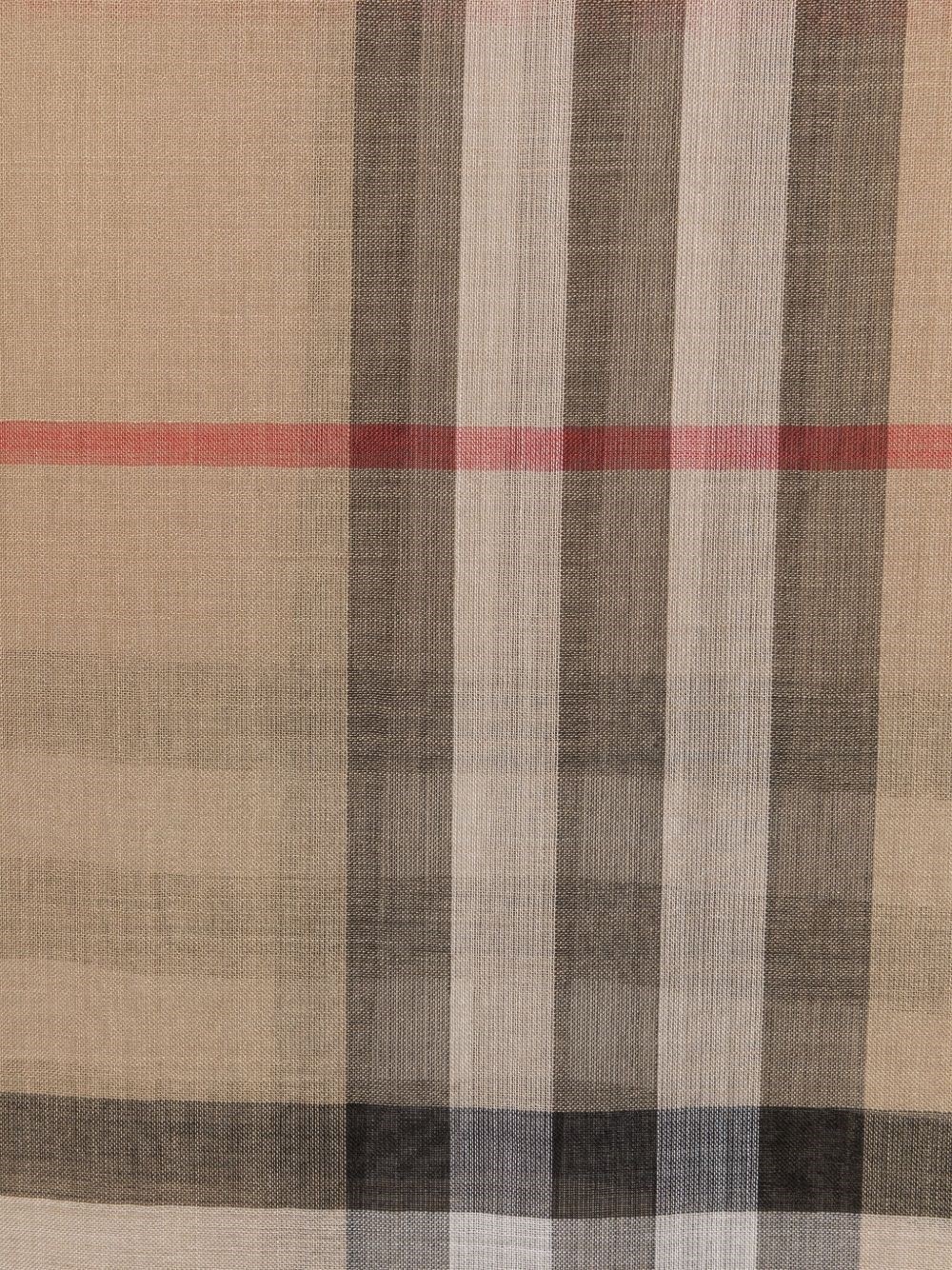 Giant Check wool and silk scarf - 3