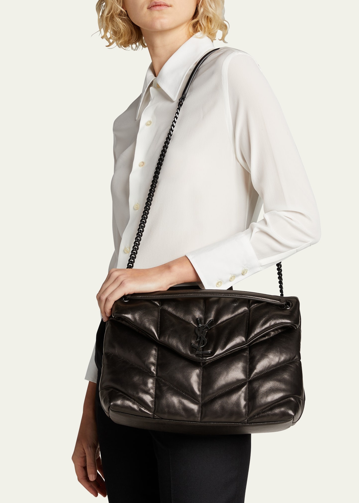 Medium Quilted Puffer Chain Shoulder Bag - 2
