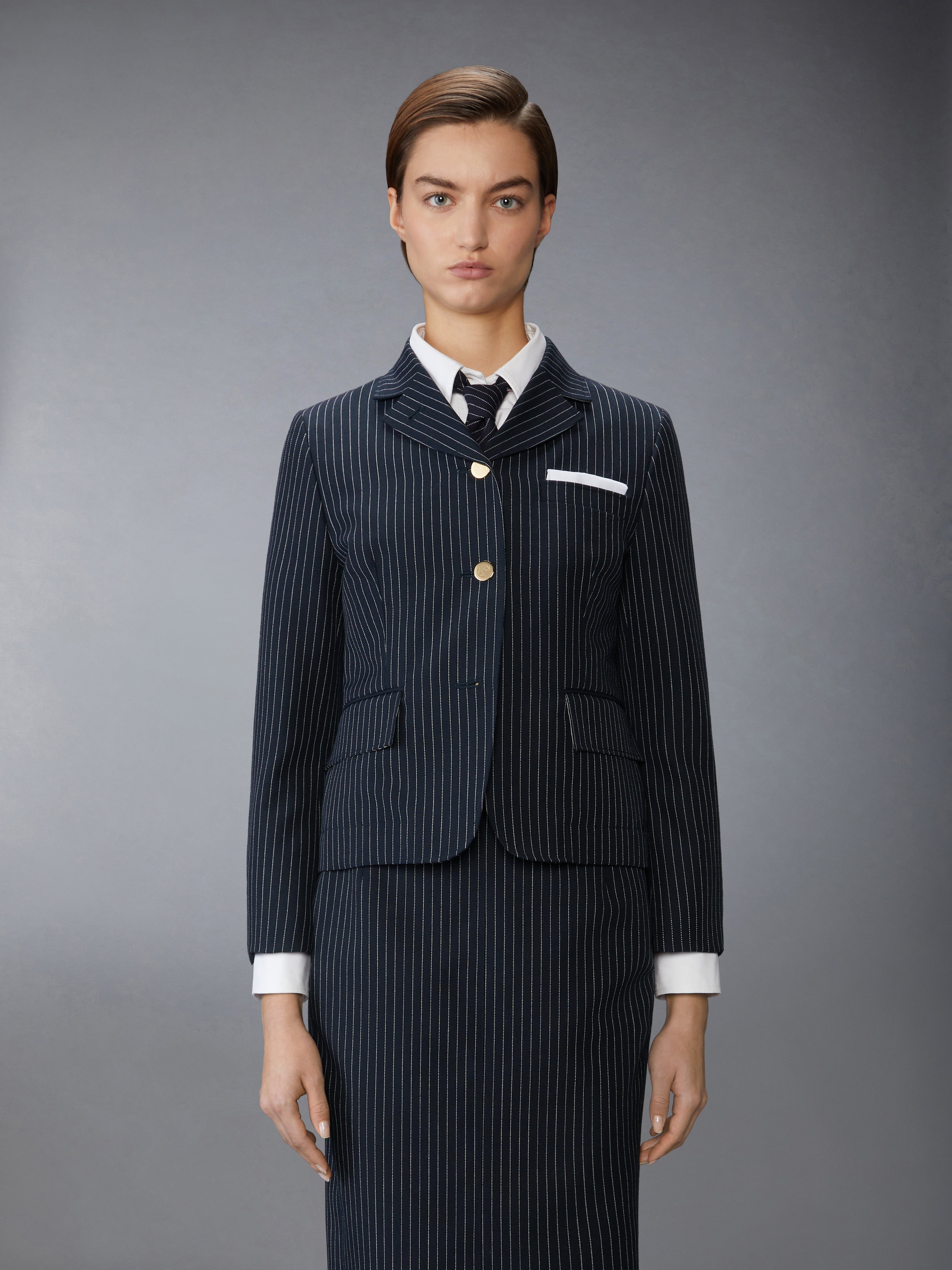 PINSTRIPE HIGH TWIST WOOL SPORTCOAT - 2