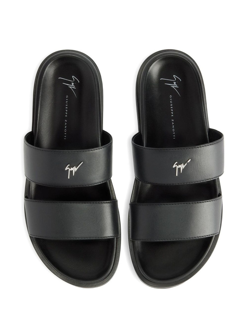 Giuseppe Zanotti Urbaner double-strap leather sandals outlook