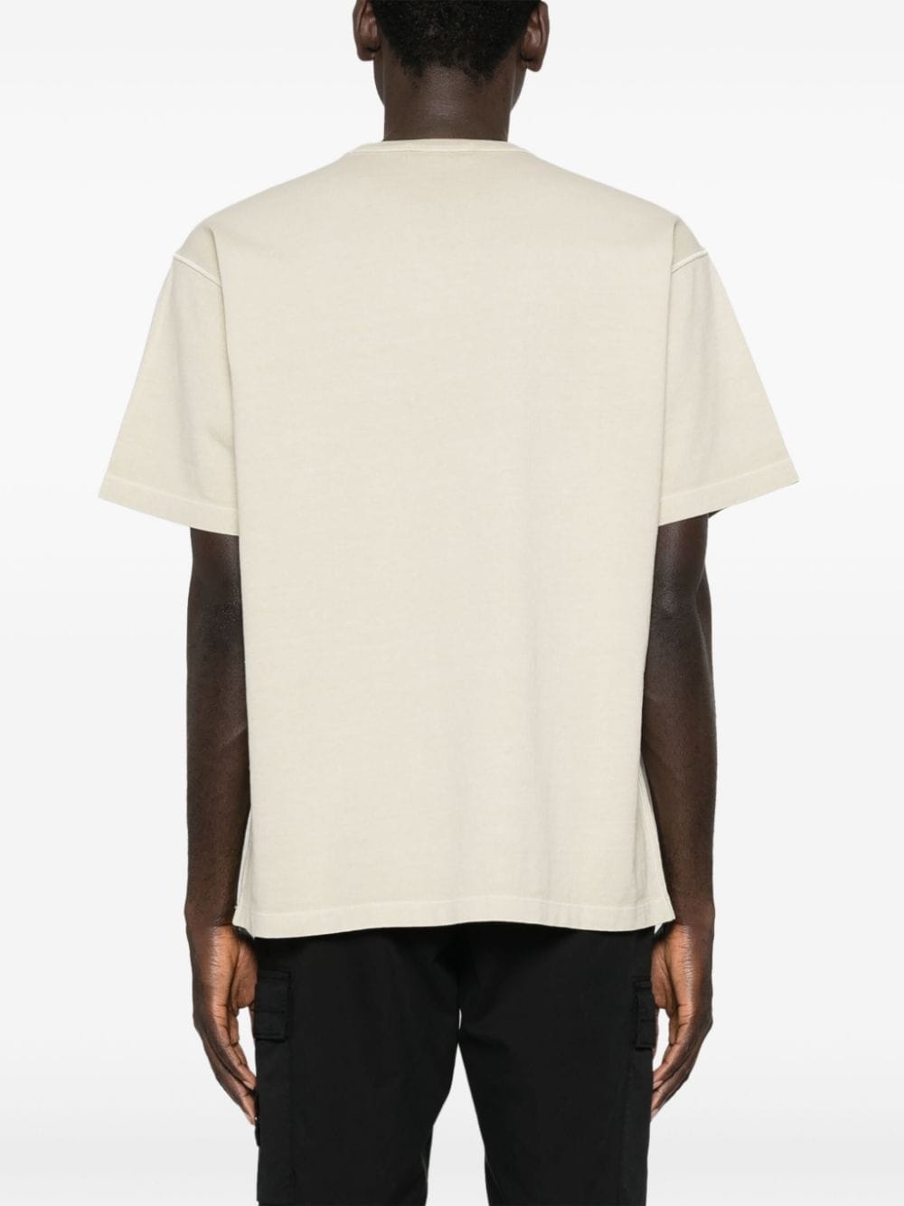 logo-embroidered cotton T-shirt - 4